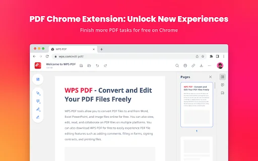 WPS PDF Chrome: Edit, Konversi & AI PDF Terbaik Gratis - Screenshot 1