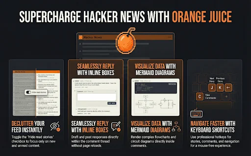 Unduh Orange Juice Terbaru – Tingkatkan Pengalaman Hacker News - Screenshot 2