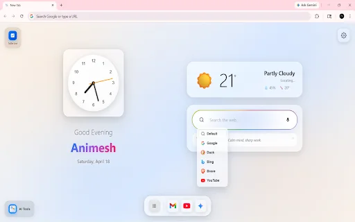 Download GNT: Glass New Tab Terbaru – Dashboard iOS Keren - Screenshot 5