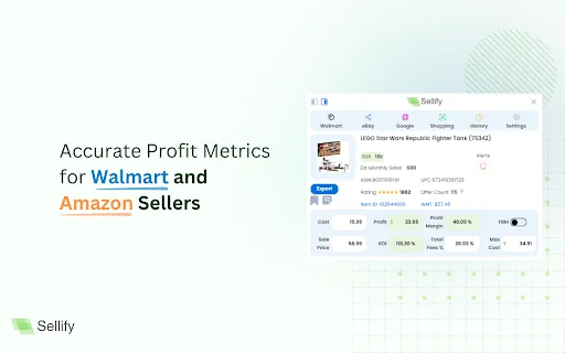 Download Sellify Terbaru – Analisis Data Amazon & Walmart - Screenshot 1