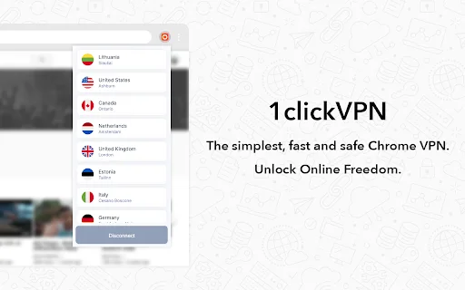 Download 1click VPN Chrome – VPN Cepat, Gratis & Aman - Screenshot 1