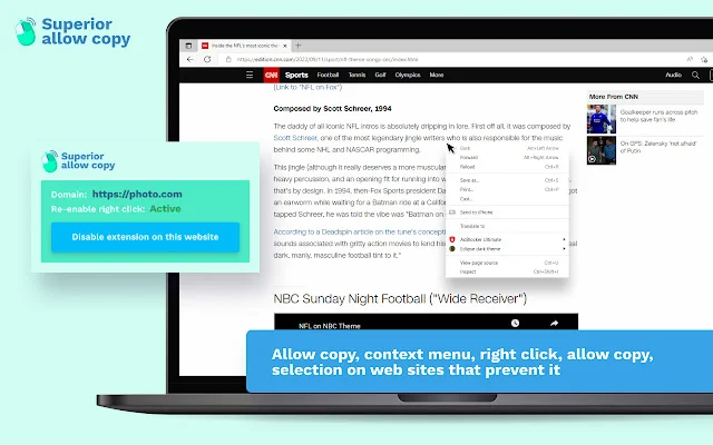 Unduh Superior Allow Copy Terbaru – Aktifkan Salin Teks Gratis - Screenshot 1