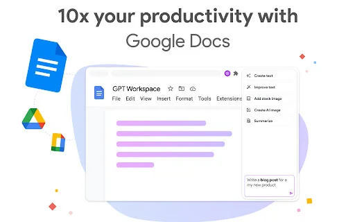 GPT Workspace: AI Terintegrasi untuk Google Docs, Sheets & Gmail - Screenshot 3