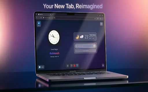 Download GNT: Glass New Tab Terbaru – Dashboard iOS Keren - Screenshot 2