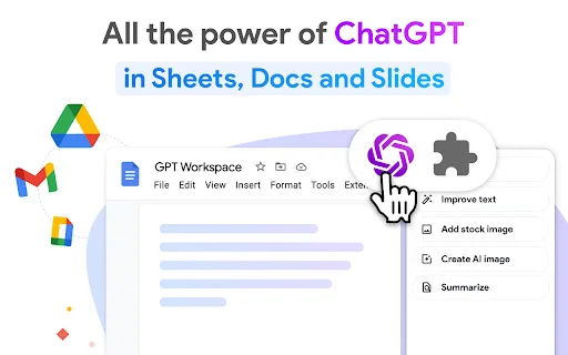 GPT Workspace: AI Terintegrasi untuk Google Docs, Sheets & Gmail - Screenshot 1
