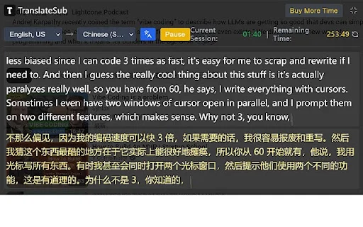 TranslateSub: Subtitle Real-time & Terjemahan 75 Bahasa - Screenshot 2