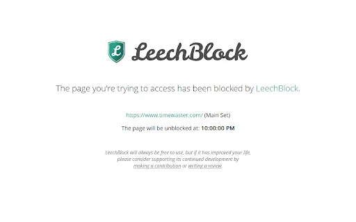 Download LeechBlock NG Terbaru – Blokir Situs Distraksi Gratis - Screenshot 1