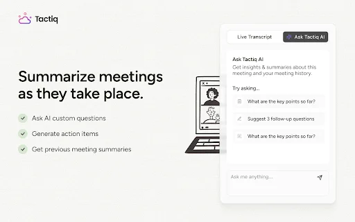 Download Tactiq: AI Meeting Note Taker & Transkripsi Gratis - Screenshot 2