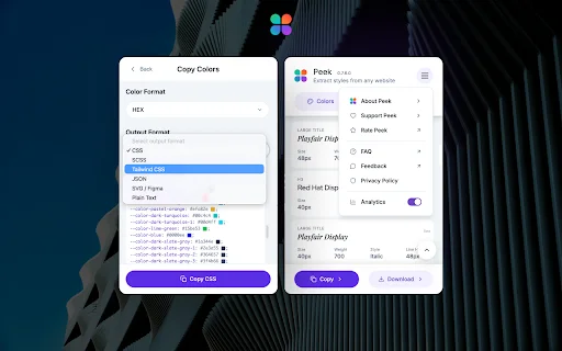 Download Peek – Ekstrak Aset & Warna Web Terbaik Gratis - Screenshot 5
