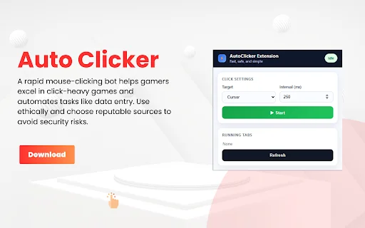 Download Auto Clicker Chrome – Ekstensi Klik Otomatis Terbaik - Screenshot 1